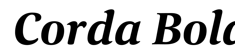  DEMO Corda BoldItalic Regular font family download free