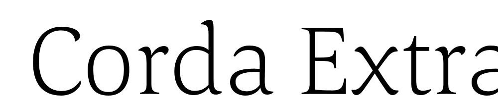  DEMO Corda ExtraLight Regular font family download free