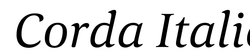  DEMO Corda Italic Regular font family download free