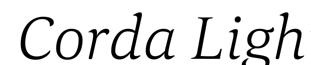  DEMO Corda LightItalic Regular font family download free