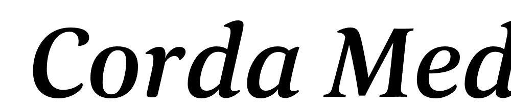  DEMO Corda MediumItalic Regular font family download free