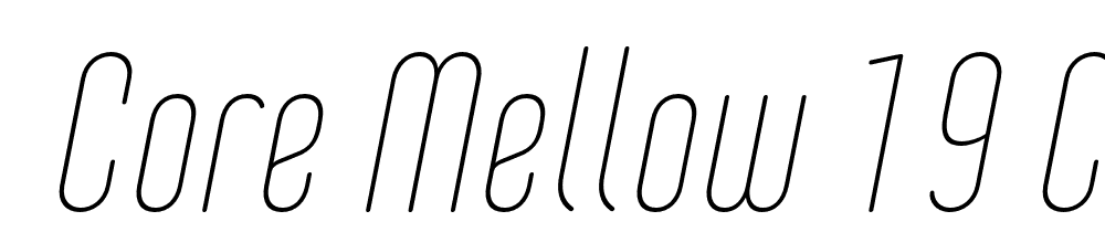  DEMO Core Mellow 19 Cp Thin Italic font family download free