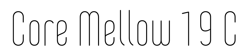  DEMO Core Mellow 19 Cp Thin Regular font family download free