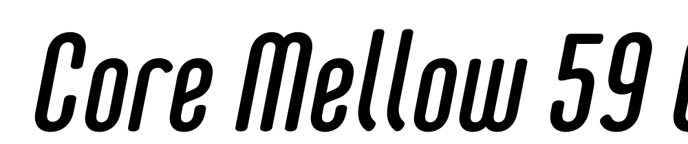  DEMO Core Mellow 59 Cp Medium Italic font family download free