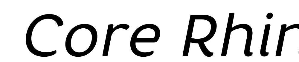  DEMO Core Rhino 45 Regular Italic font family download free