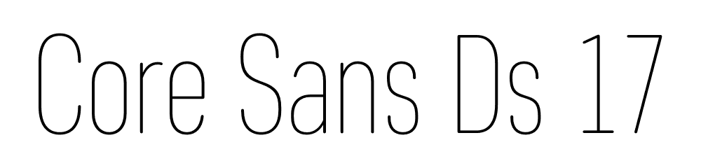  DEMO Core Sans DS 17 Cn Thin Regular font family download free