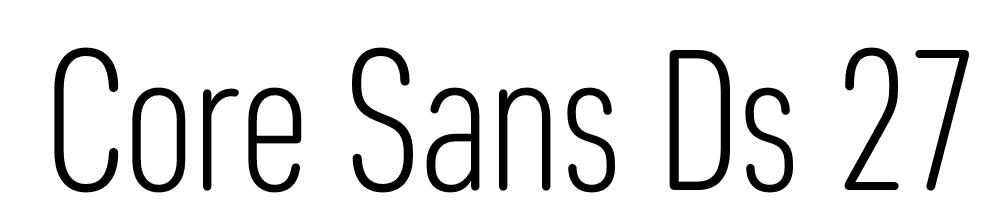  DEMO Core Sans DS 27 Cn Light Regular font family download free