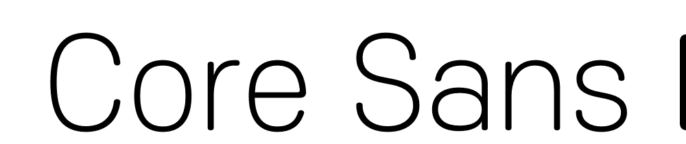  DEMO Core Sans ES 25 ExtraLight Regular font family download free