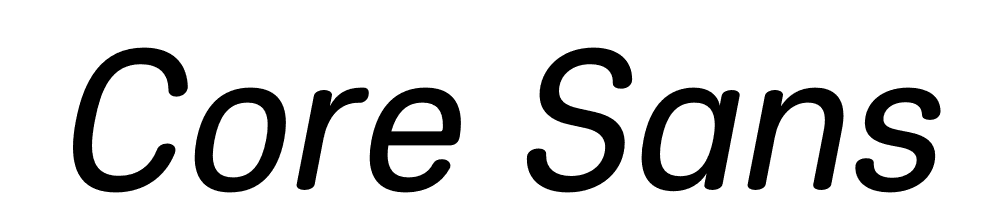  DEMO Core Sans ES 45 Regular Italic font family download free