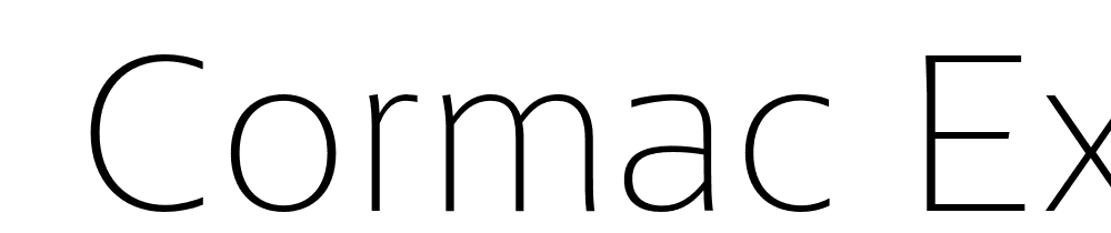  DEMO Cormac Extra Thin font family download free