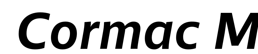  DEMO Cormac Medium Italic font family download free