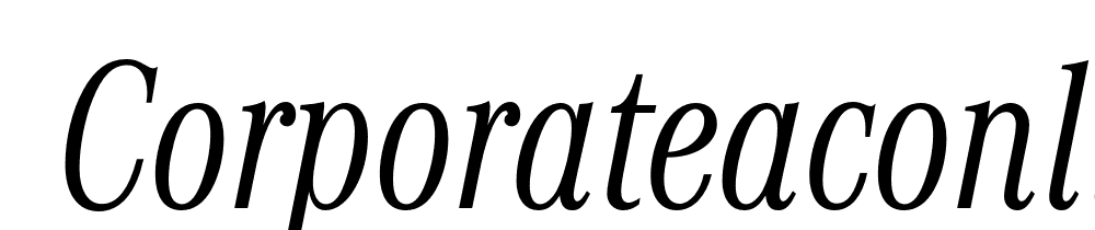  DEMO CorporateAConLig Italic font family download free