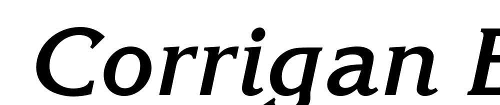  DEMO Corrigan Bold Italic font family download free