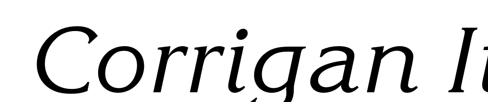  DEMO Corrigan Italic font family download free