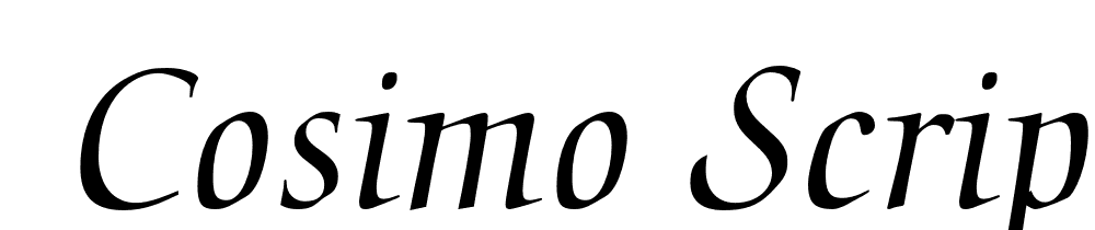  DEMO Cosimo Script Regular font family download free