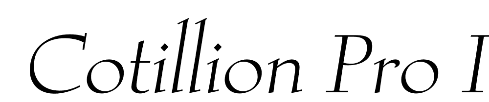  DEMO Cotillion Pro Italic font family download free