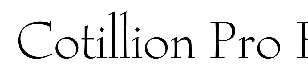  DEMO Cotillion Pro Regular font family download free