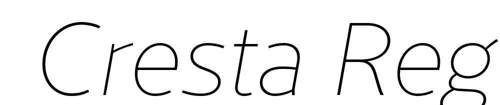  DEMO Cresta Regular font family download free