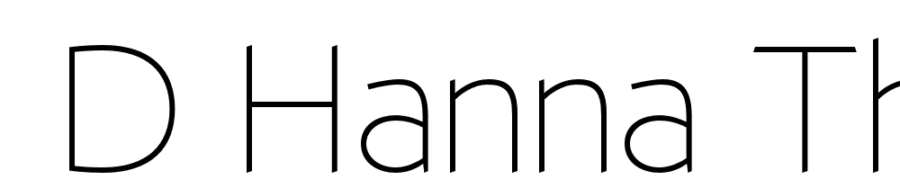  DEMO D Hanna Thin font family download free