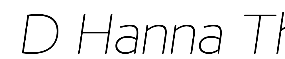  DEMO D Hanna Thin Italic font family download free