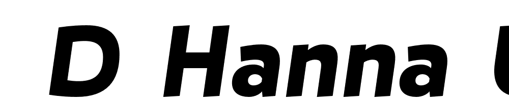  DEMO D Hanna UltraBlackItalic font family download free