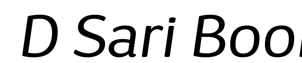  DEMO D Sari Book Italic font family download free