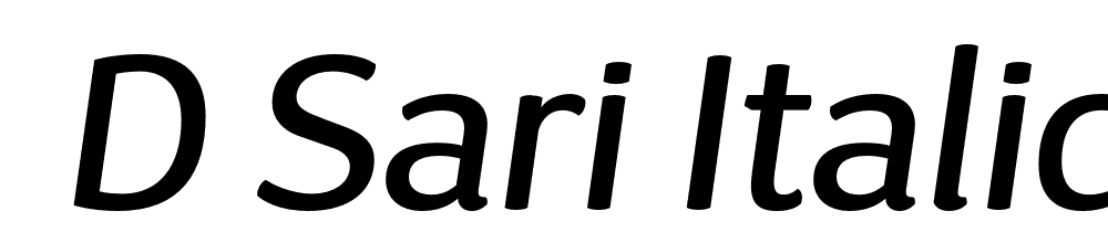  DEMO D Sari Italic font family download free