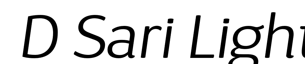  DEMO D Sari Light Light Italic font family download free