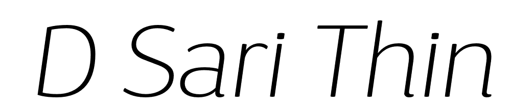  DEMO D Sari Thin Thin Italic font family download free