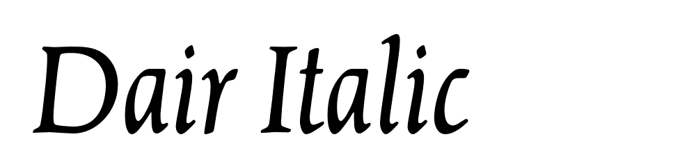  DEMO Dair Italic font family download free