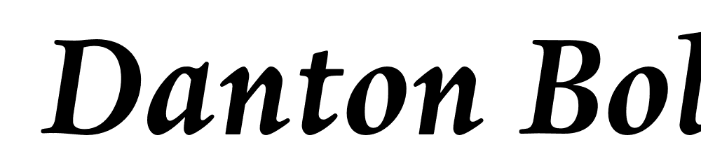  DEMO Danton Bold Italic font family download free