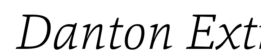  DEMO Danton ExtraLight Italic font family download free