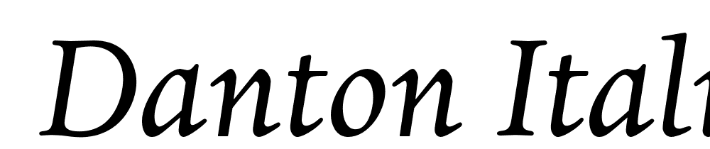  DEMO Danton Italic font family download free