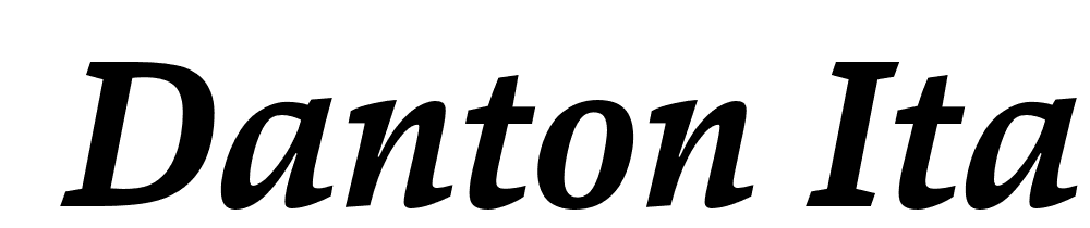  DEMO Danton Italic font family download free