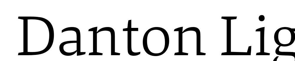  DEMO Danton Light Regular font family download free