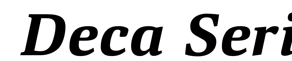  DEMO Deca Serif New Black Italic font family download free