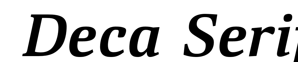  DEMO Deca Serif New Bold Italic font family download free