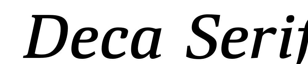  DEMO Deca Serif New Medium Italic font family download free