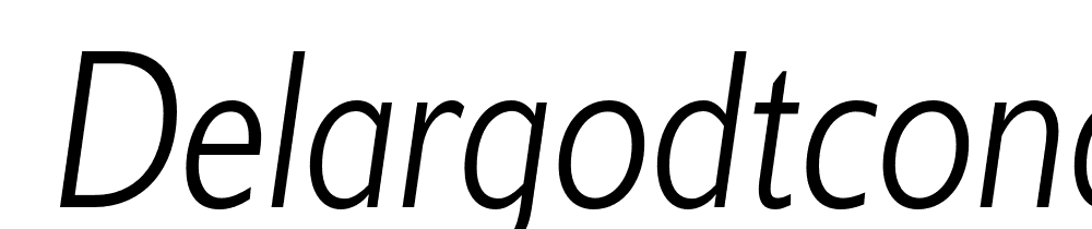  DEMO DelargoDTCond Light Italic font family download free