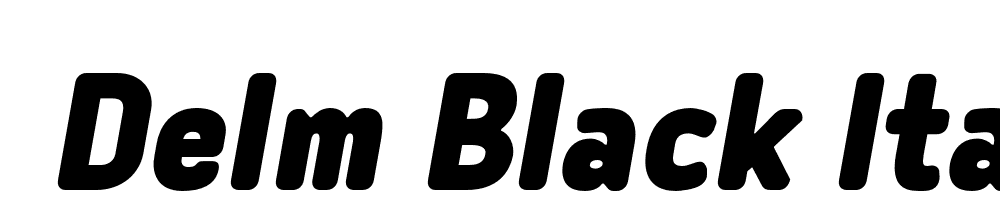  DEMO Delm Black Italic font family download free