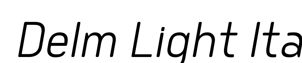  DEMO Delm Light Italic font family download free