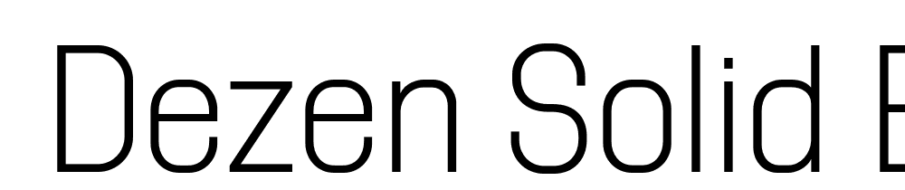  DEMO Dezen Solid ExtraLight Regular font family download free