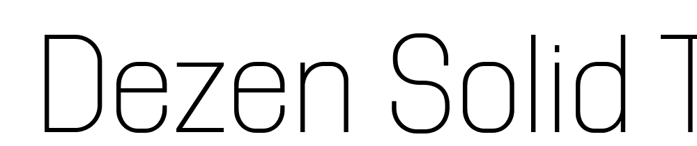  DEMO Dezen Solid Thin Regular font family download free