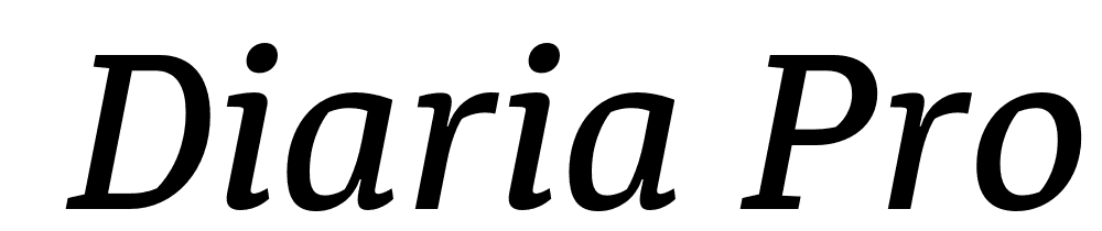  DEMO Diaria Pro Md Italic font family download free