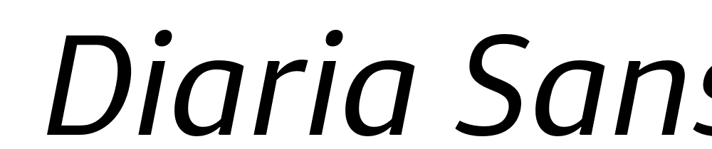  DEMO Diaria Sans Pro Italic font family download free