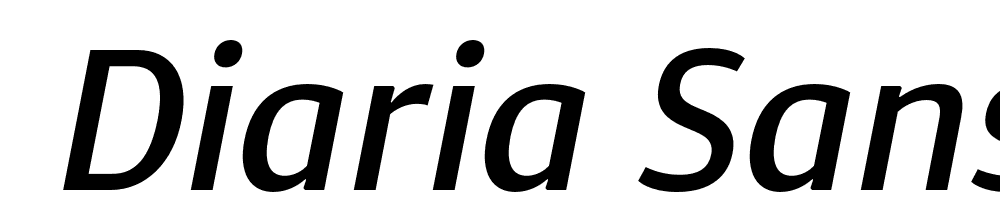  DEMO Diaria Sans Pro Md Italic font family download free