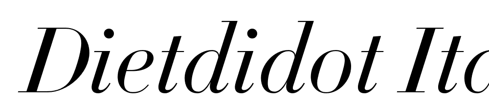  DEMO DietDidot Italic font family download free