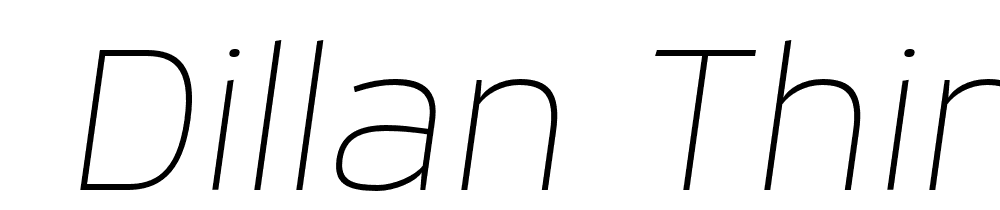  DEMO Dillan Thin Italic font family download free