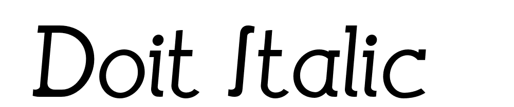  DEMO doit Italic font family download free