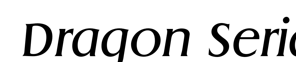  DEMO Dragon Serial Italic font family download free